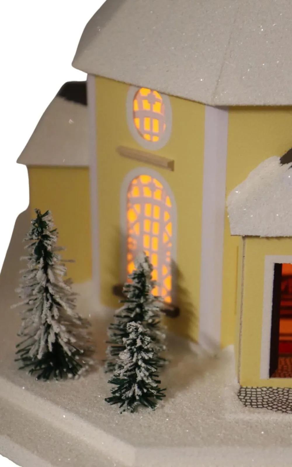 Birgit Uhlig Neuheiten | Lichterhaus*LED Lichterhaus Seiffener Kirche mit beleuchtetem Weihnachtsbaum, 43 cm von