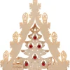 Weigla Holzkunst Schwibbogen*LED Lichterspitze Weihnachtsbaum mit roten Kugeln, 43 cm von Weigla