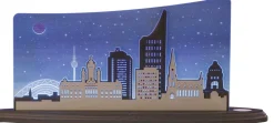 Weigla Holzkunst Schwibbogen*LED Motivleuchte Leipzig Panorama von Weigla