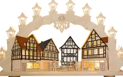 Weigla Holzkunst Schwibbogen*LED Schwibbogen Altstadt, 66 cm von Weigla