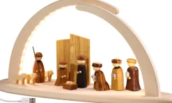 Seiffener Volkskunst eG Schwibbogen*LED Schwibbogen, doppelt, Heilige Familie von