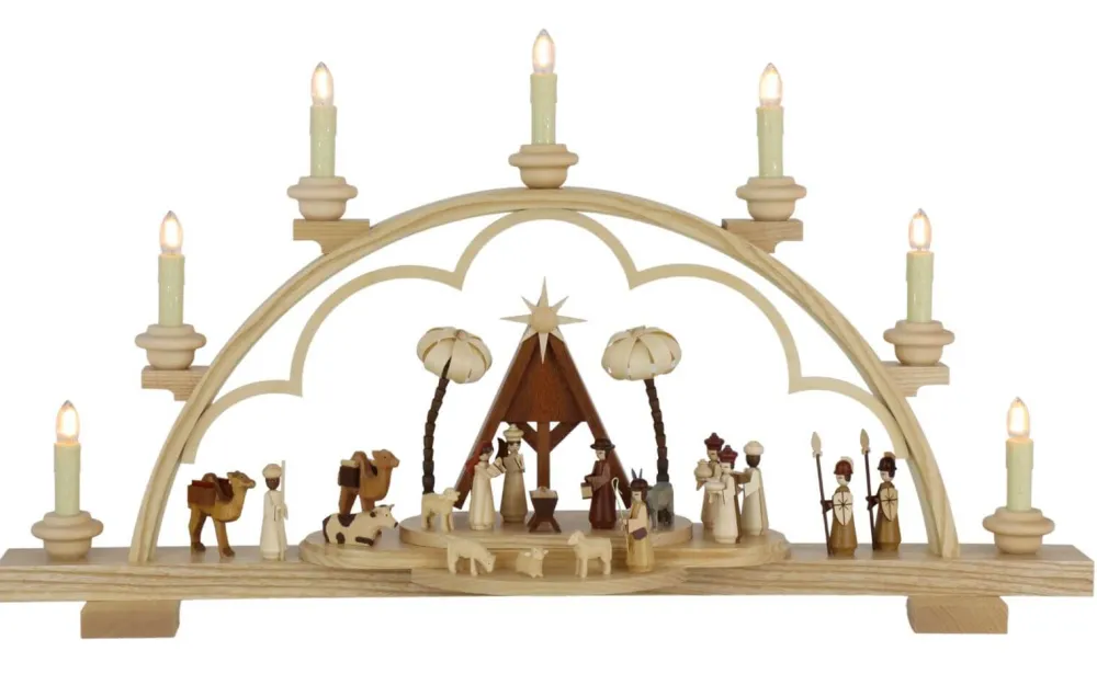 Müller Kleinkunst Neuheiten | Bestseller*LED Schwibbogen Heilige Geschichte, 64 cm von