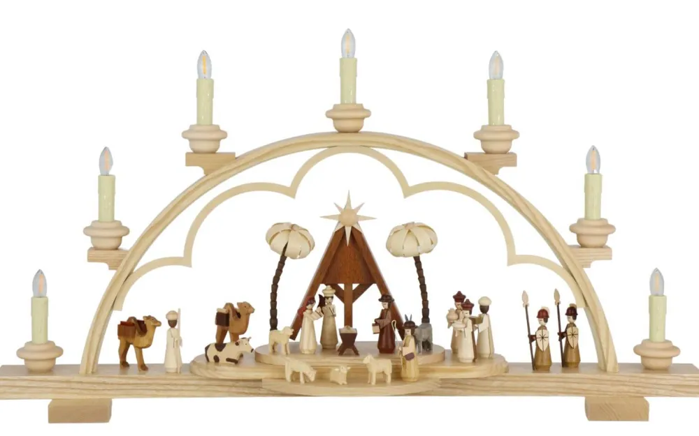 Müller Kleinkunst Neuheiten | Bestseller*LED Schwibbogen Heilige Geschichte, 64 cm von