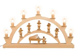 SEIFFENcom by Nestler GmbH Schwibbogen*LED Schwibbogen musizierende Engel mit Instrumenten, 50 cm von SEIFFEN.COM