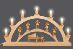 SEIFFENcom by Nestler GmbH Schwibbogen*LED Schwibbogen musizierende Engel mit Instrumenten, 50 cm von SEIFFEN.COM