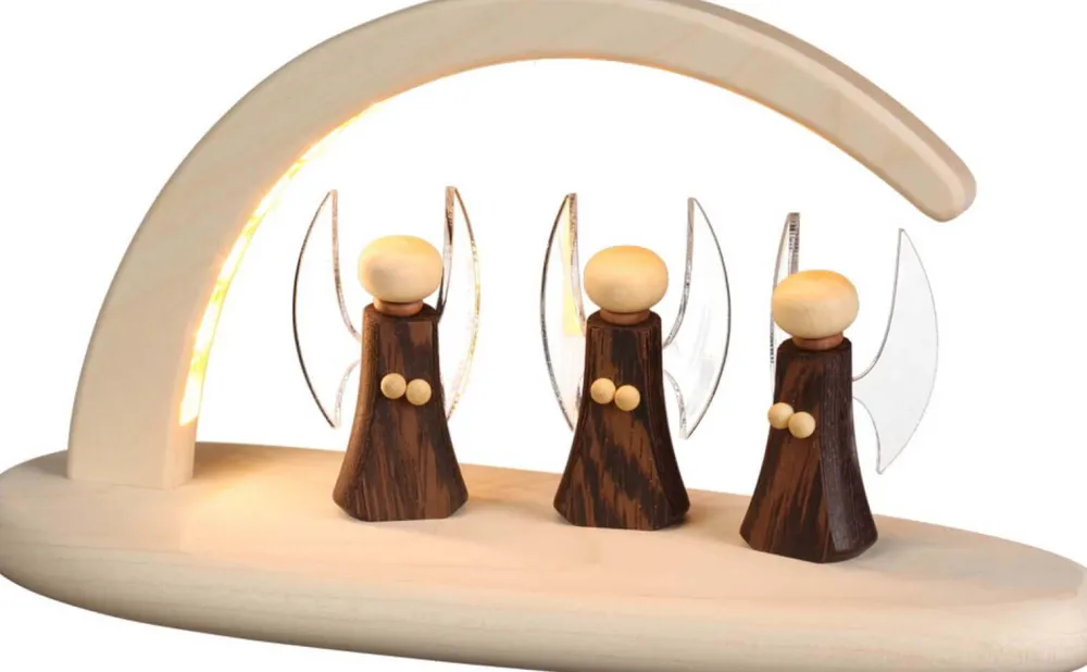 Seiffener Volkskunst eG Schwibbogen*LED Schwibbogen, mit Weihnachtsengel von