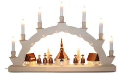 SEIFFENcom by Nestler GmbH Bestseller | Schwibbogen*LED Schwibbogen Seiffener Dorf mit 3-facher Beleuchtung von SEIFFEN.COM
