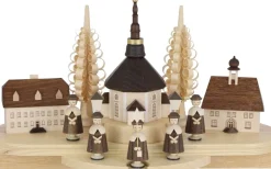 Müller Kleinkunst Neuheiten | Bestseller*LED Schwibbogen Seiffener Dorf, 64 cm von