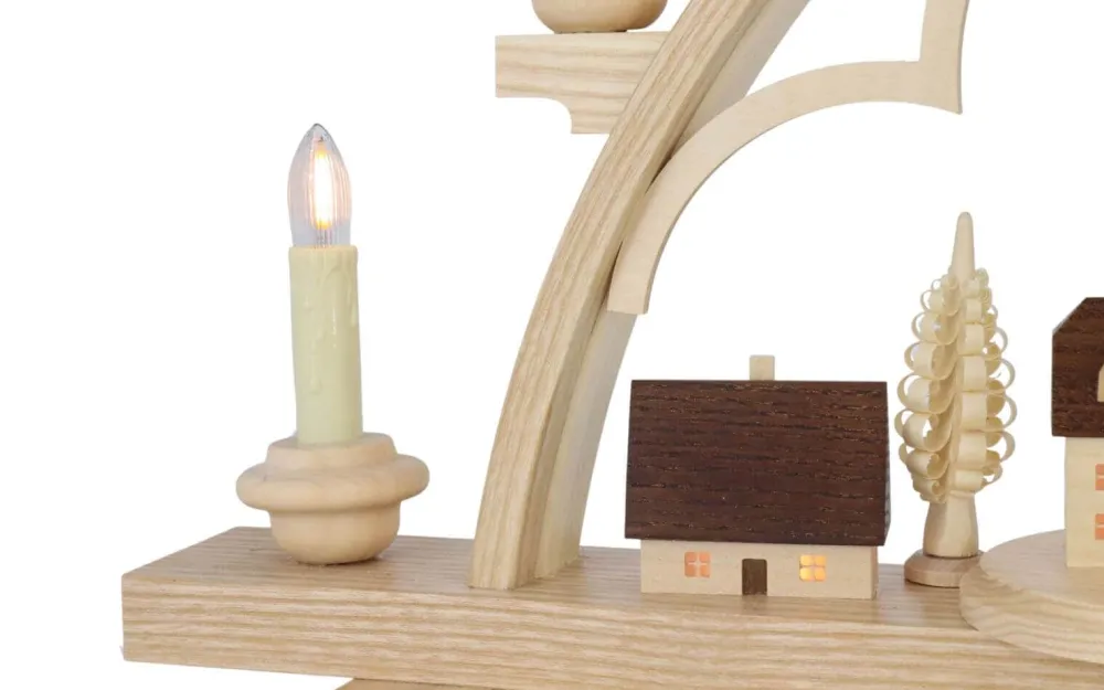Müller Kleinkunst Neuheiten | Bestseller*LED Schwibbogen Seiffener Dorf, 64 cm mit Innenbeleuchtung von