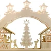 Weigla Holzkunst Schwibbogen*LED Schwibbogen Weihnachtsmarkt, 52 cm von Weigla
