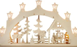 Weigla Holzkunst Schwibbogen*LED Schwibbogen Weihnachtsabend, 52 cm von Weigla