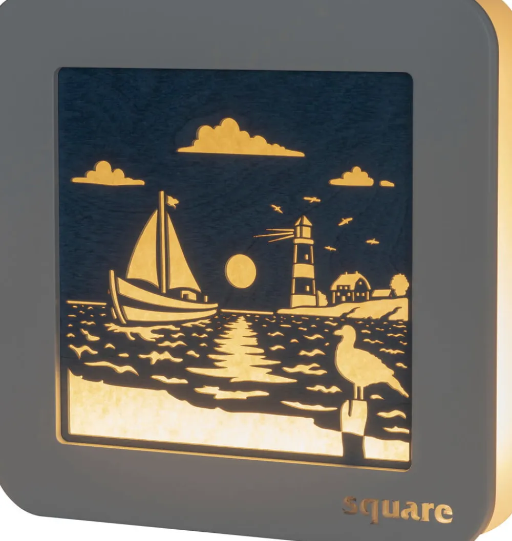 Weigla Holzkunst Schwibbogen*LED Standbild Square Maritim von Weigla