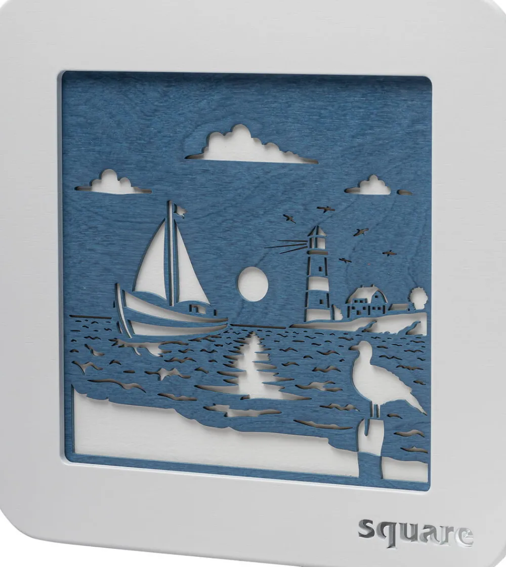Weigla Holzkunst Schwibbogen*LED Standbild Square Maritim von Weigla