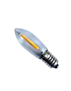 Zubehör Elektrische Beleuchtung*LED-Filament Riffelkerze, 3 Stück, 0,2 Watt, 34 V