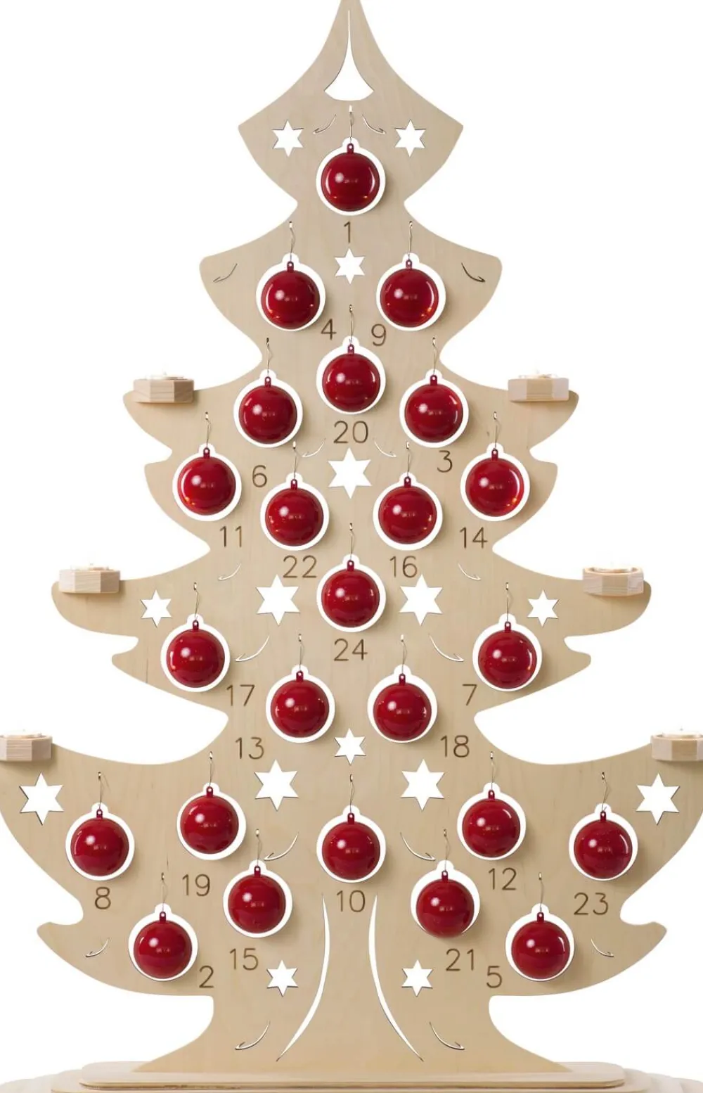 Weigla Holzkunst Schwibbogen*Lichterspitze für Teelichte - Adventskalender Tannenbaum von Weigla