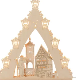 Weigla Holzkunst Neuheiten*Lichterspitze Rothenburg ob der Tauber, 43 cm von Weigla