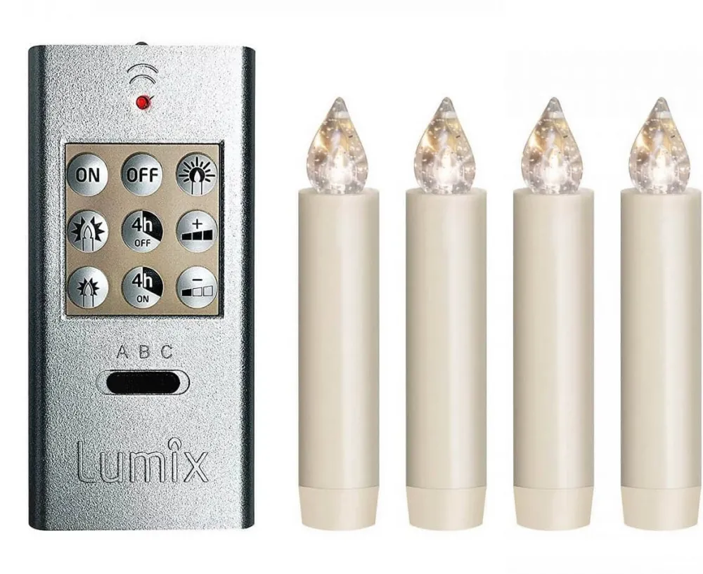 Zubehör Elektrische Beleuchtung*LUMIX Kerzen, 4 Stück inkl. Fernbedienung