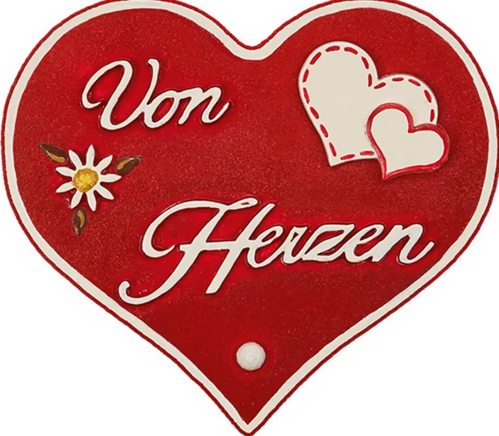 Hubrig Volkskunst Holzfiguren & Dekofiguren*Magnetpin Herzen - Von Herzen von