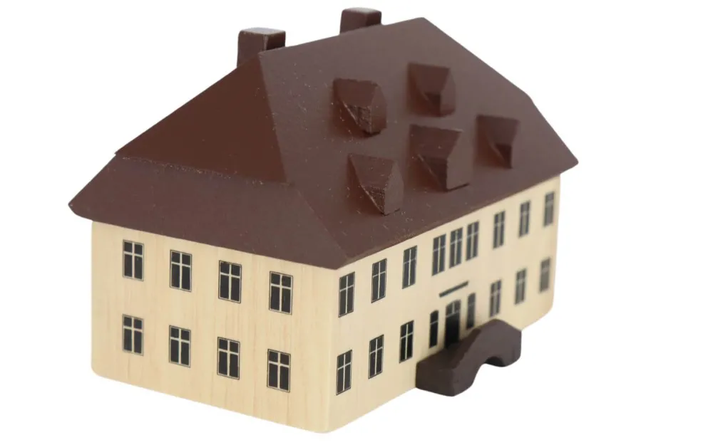 Spielwarenmacher Günther Neuheiten*Miniatur - Alte Schule in Seiffen, 6 cm, von