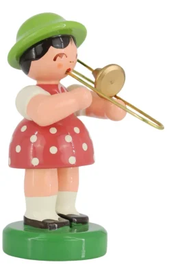 Figurenland Uhlig GmbH Blumenmädchen*Miniatur - Mädchen mit Posaune von