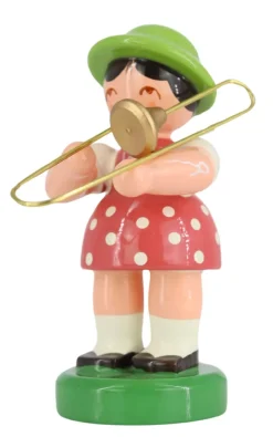 Figurenland Uhlig GmbH Blumenmädchen*Miniatur - Mädchen mit Posaune von