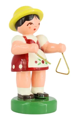 Figurenland Uhlig GmbH Blumenmädchen*Miniatur - Mädchen mit Triangel von