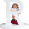 KWO Weihnachtsengel*Miniatur - Weihnachtsengel mit dem Buchstaben R, 7 cm von