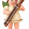 Hubrig Volkskunst Weihnachtsengel*Miniatur - Weihnachtsengel mit Fagott, 7 cm von