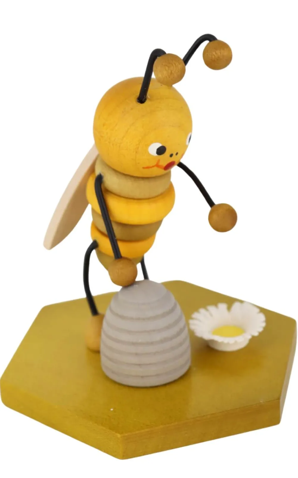 Zenker Neuheiten | Frühlingsdeko*Miniatur Biene mit Bienenkorb, 8 cm, von Ralf