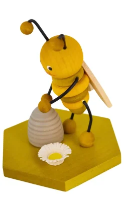 Zenker Neuheiten | Frühlingsdeko*Miniatur Biene mit Bienenkorb, 8 cm, von Ralf