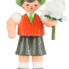 Figurenland Uhlig GmbH Blumenmädchen*Miniatur Blumenkind - Junge, orange/grün von