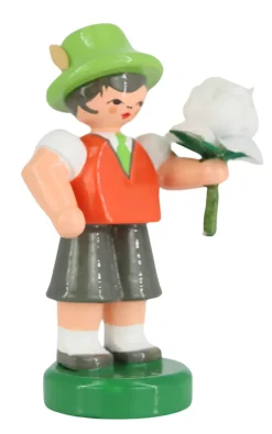Figurenland Uhlig GmbH Blumenmädchen*Miniatur Blumenkind - Junge, orange/grün von