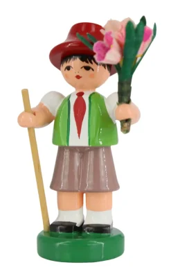 Figurenland Uhlig GmbH Blumenmädchen*Miniatur Blumenkind - Junge, grün/rot von