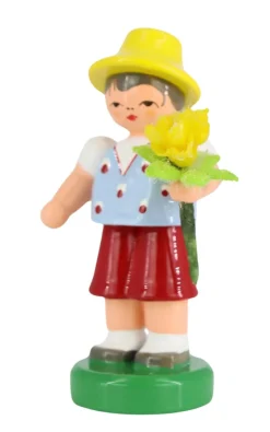Figurenland Uhlig GmbH Blumenmädchen*Miniatur Blumenkind - Junge, blau/gelb von