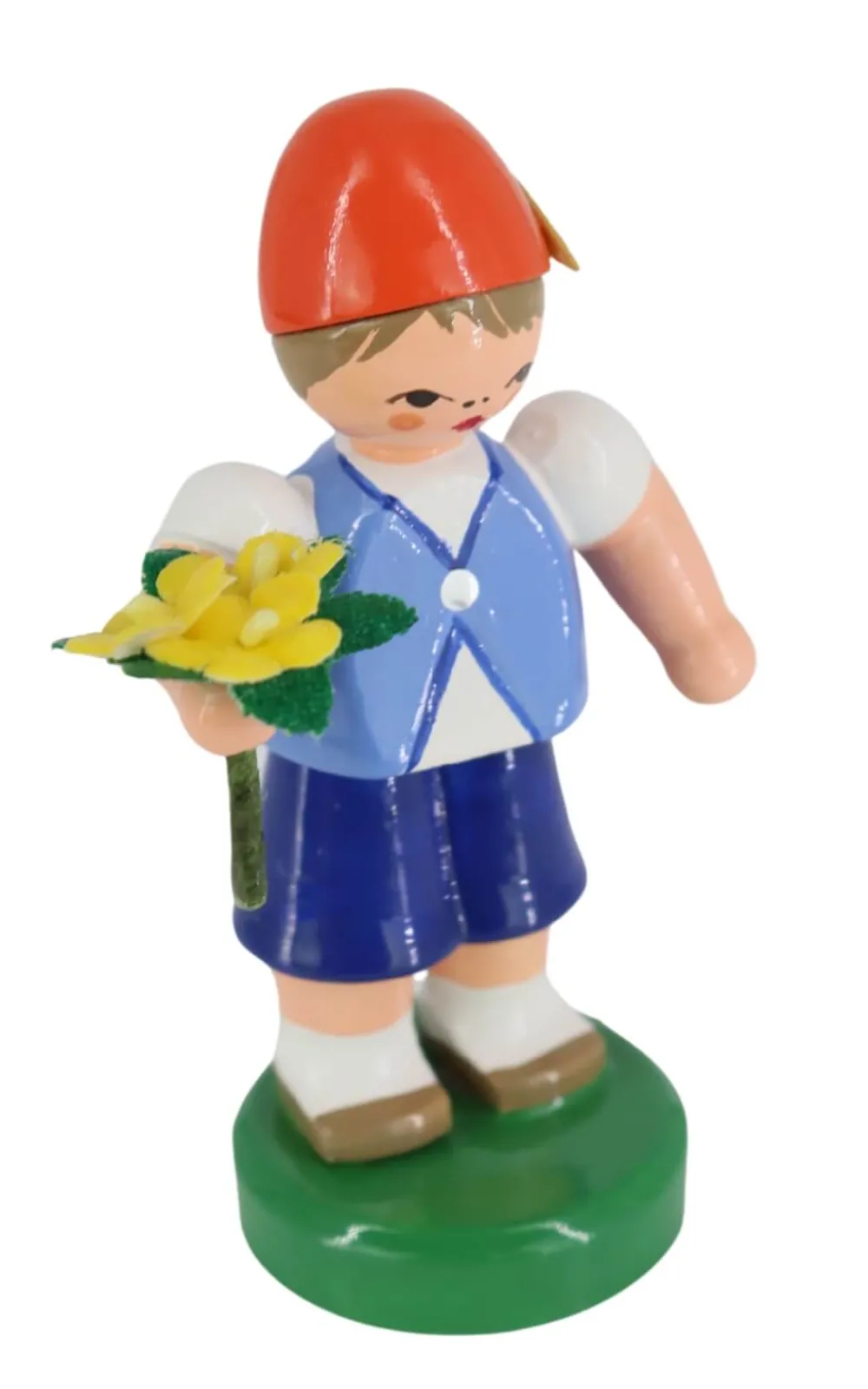 Figurenland Uhlig GmbH Blumenmädchen*Miniatur Blumenkind - Junge, blau/orange von