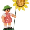Figurenland Uhlig GmbH Blumenmädchen*Miniatur Blumenmädchen Amelia mit gelber Blume, 10 cm von