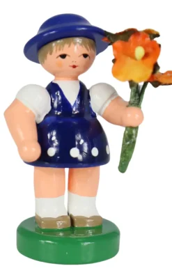 Figurenland Uhlig GmbH Blumenmädchen*Miniatur Blumenmädchen, dunkelblau von