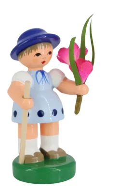 Figurenland Uhlig GmbH Blumenmädchen*Miniatur Blumenmädchen, hellblau/blau von