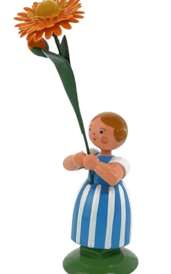 Legler Holz- und Drechslerwaren HODREWA Blumenmädchen*Miniatur Blumenmädchen mit Ringelblume, 12 cm von HODREWA Legler