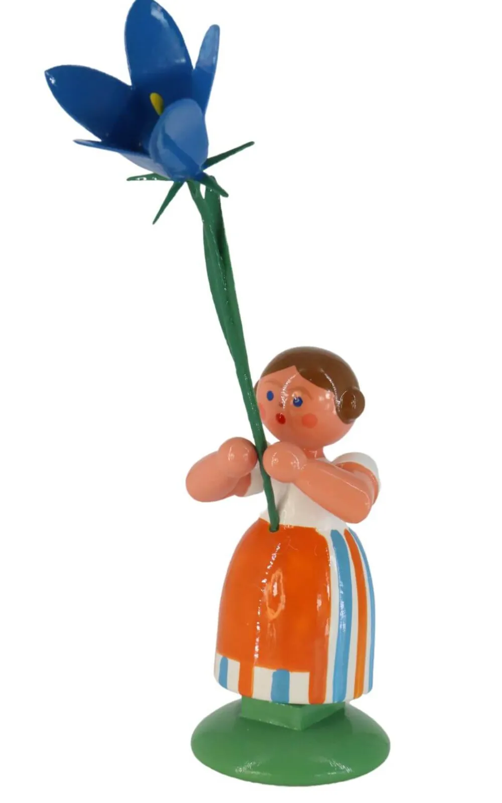 Legler Holz- und Drechslerwaren HODREWA Blumenmädchen*Miniatur Blumenmädchen mit Glockenblume, 12 cm von HODREWA Legler