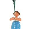 Legler Holz- und Drechslerwaren HODREWA Blumenmädchen*Miniatur Blumenmädchen mit rotem Sonnenhut, 12 cm von HODREWA Legler