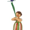 Legler Holz- und Drechslerwaren HODREWA Blumenmädchen*Miniatur Blumenmädchen mit Wiesenglockenblume, 12 cm von HODREWA Legler