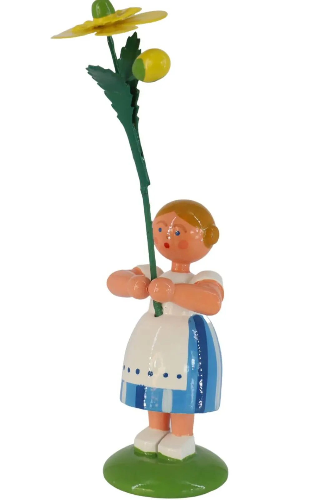 Legler Holz- und Drechslerwaren HODREWA Blumenmädchen*Miniatur Blumenmädchen mit Butterblume, 12 cm von HODREWA Legler