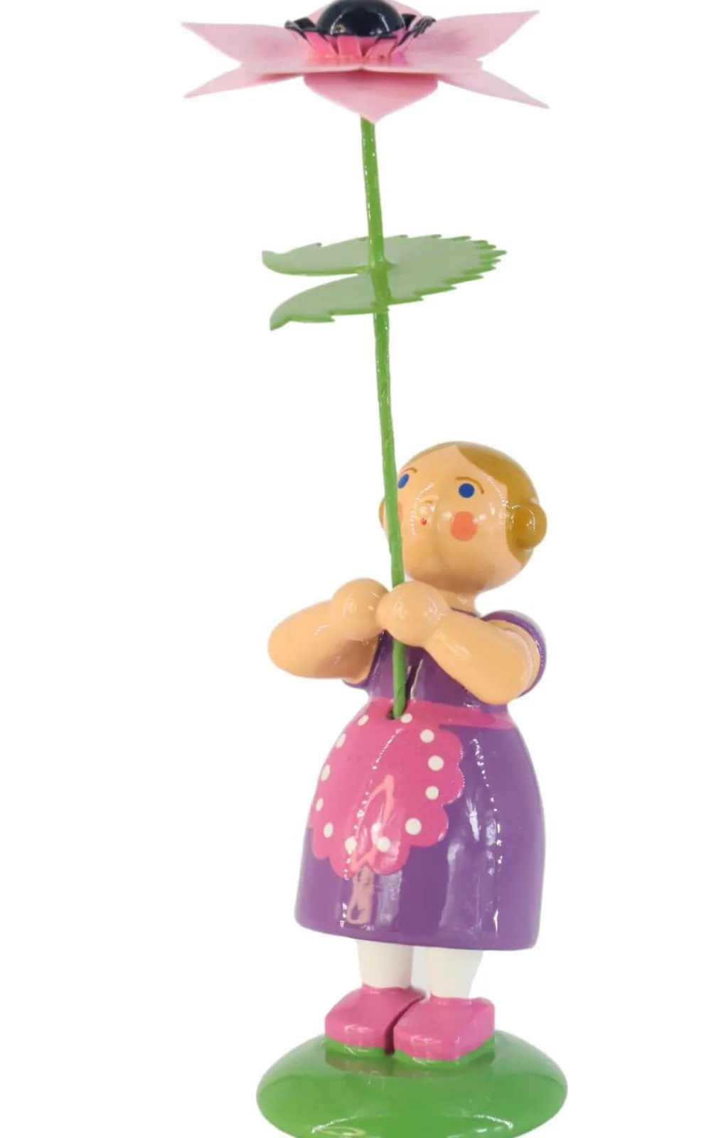 Legler Holz- und Drechslerwaren HODREWA Blumenmädchen*Miniatur Blumenmädchen mit Sommeranemone, 12 cm von HODREWA Legler