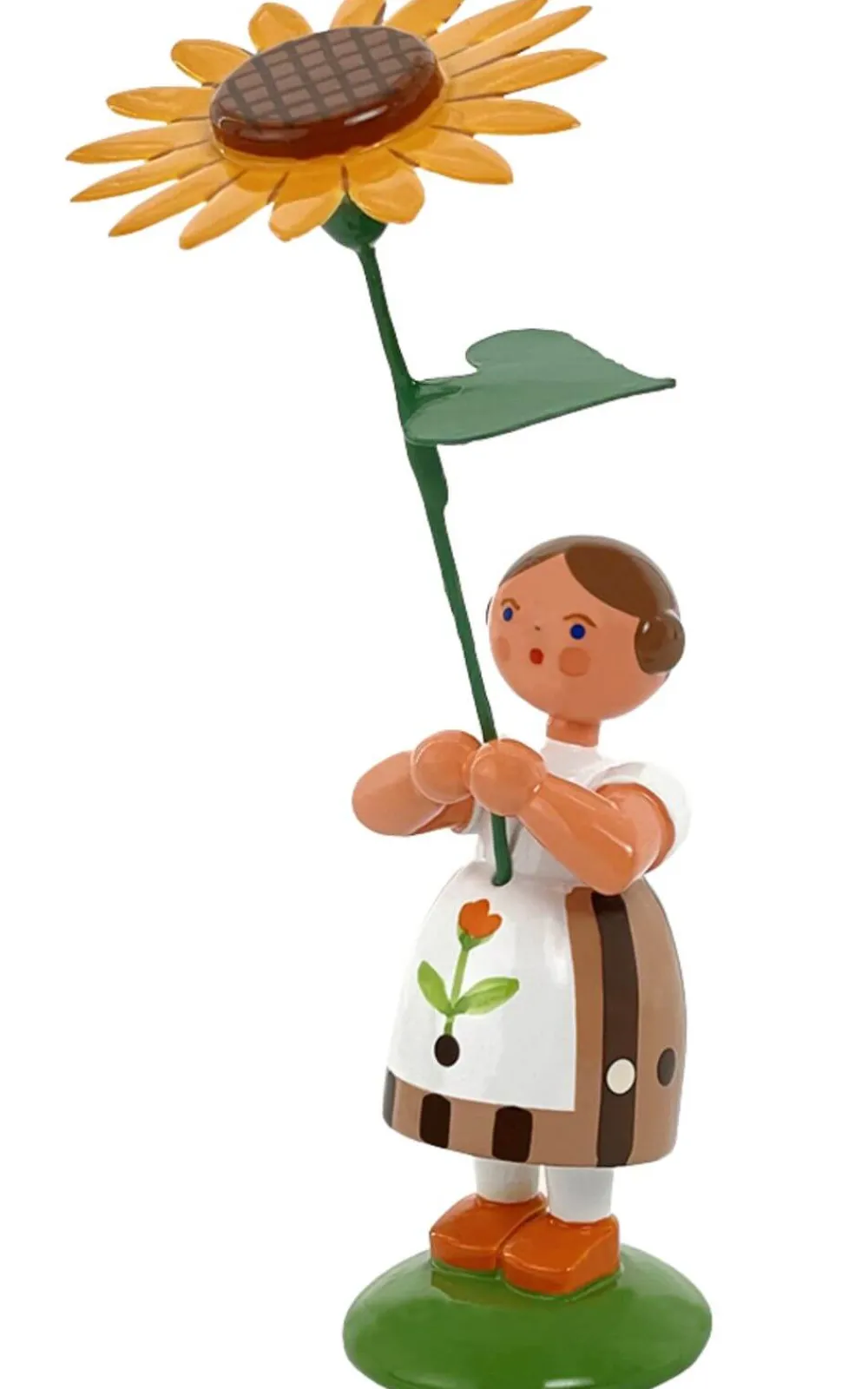 Legler Holz- und Drechslerwaren HODREWA Blumenmädchen*Miniatur Blumenmädchen mit Sonnenblume, 12 cm von HODREWA Legler