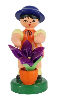 Figurenland Uhlig GmbH Blumenmädchen*Miniatur Blumenmädchen, orange/blau von