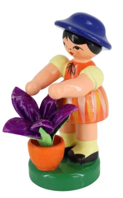 Figurenland Uhlig GmbH Blumenmädchen*Miniatur Blumenmädchen, orange/blau von