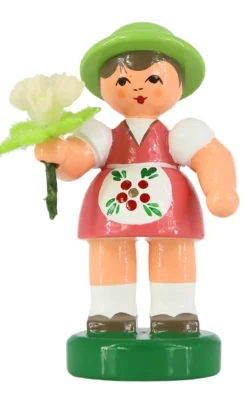 Figurenland Uhlig GmbH Blumenmädchen*Miniatur Blumenmädchen, rosa/grün von