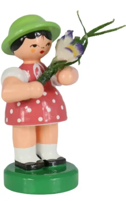 Figurenland Uhlig GmbH Blumenmädchen*Miniatur Blumenmädchen, rosa/grün von