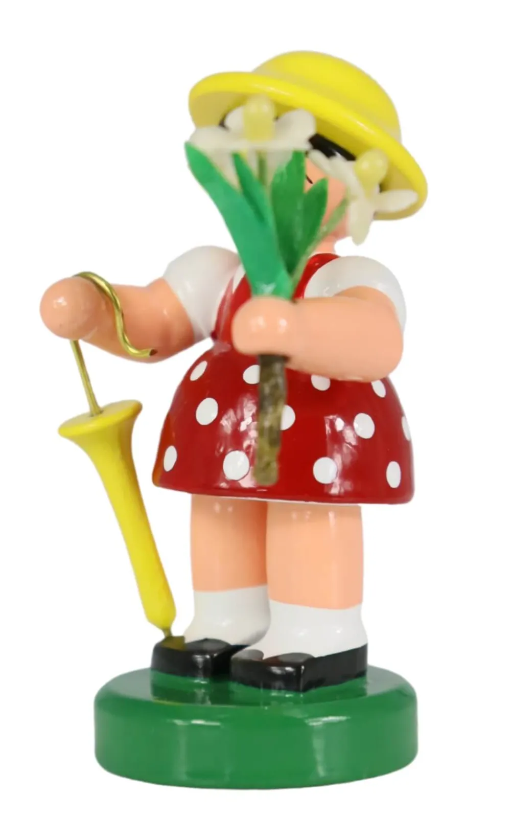 Figurenland Uhlig GmbH Blumenmädchen*Miniatur Blumenmädchen, rot/gelb von